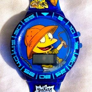 💚GREAT CONDITION working Vintage Nelsonic Rugrats Tommy Safari Digital Watch